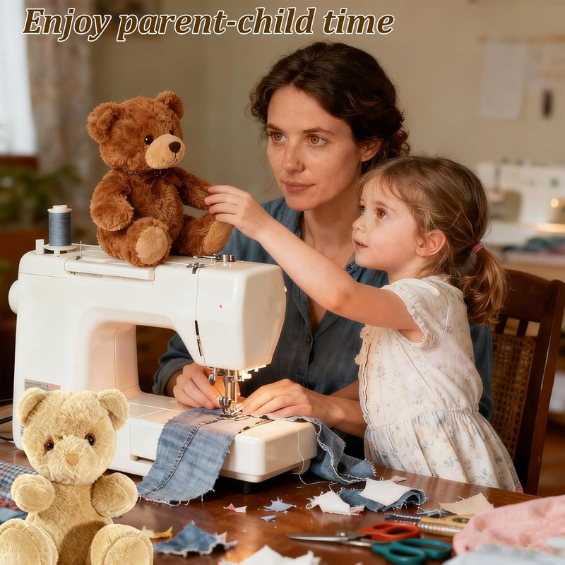 SUNYAO 10 Inch Memory Bear Quilting Templates & Sewing Patterns - Beginners Friendly | with PVC Stencil Rulers, Craft Eyes and Noses Step-by-Step Tutorials/Instructions for Easy DIY(10in) - Image 5